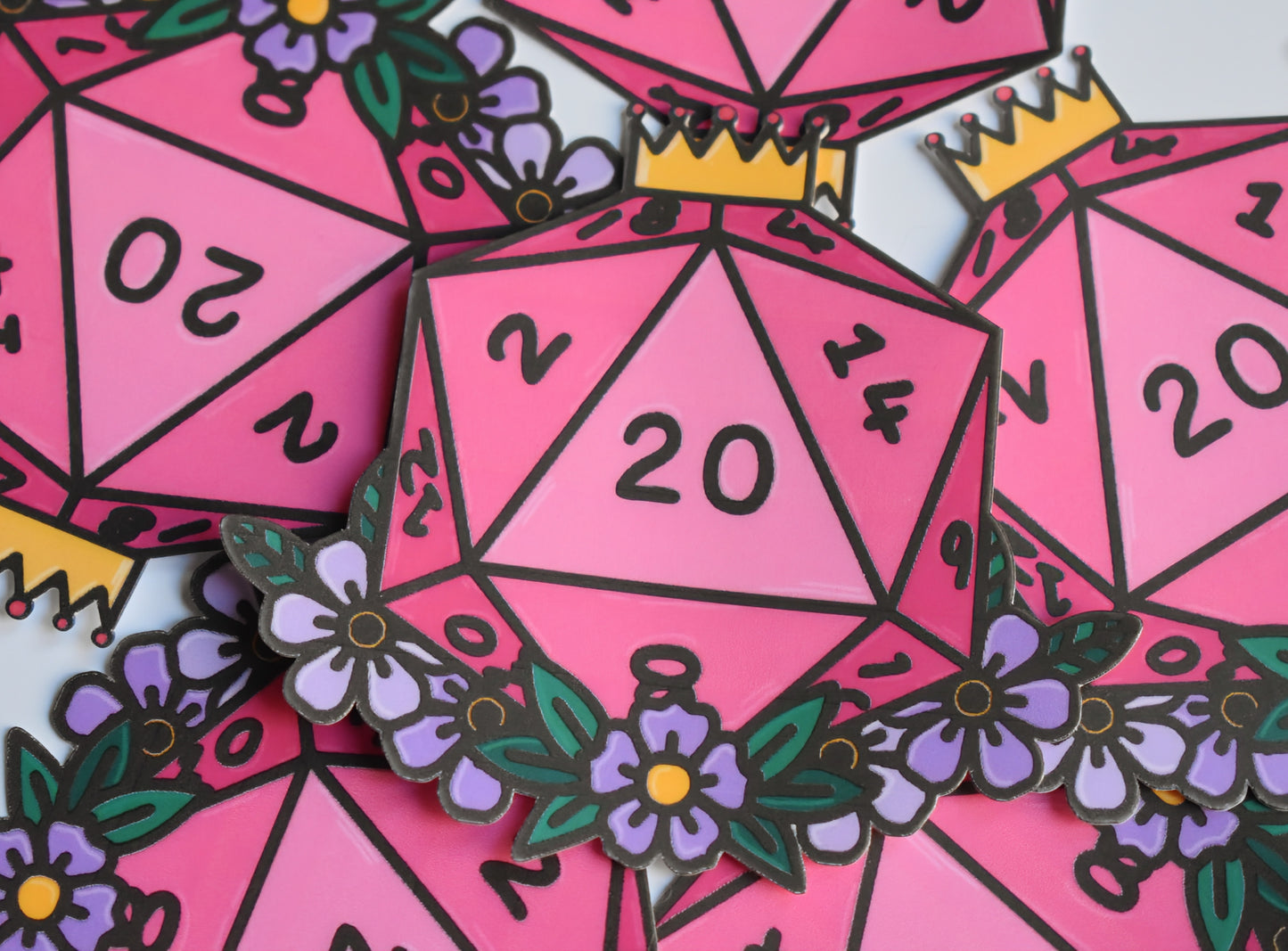 Crowned D20 Sticker