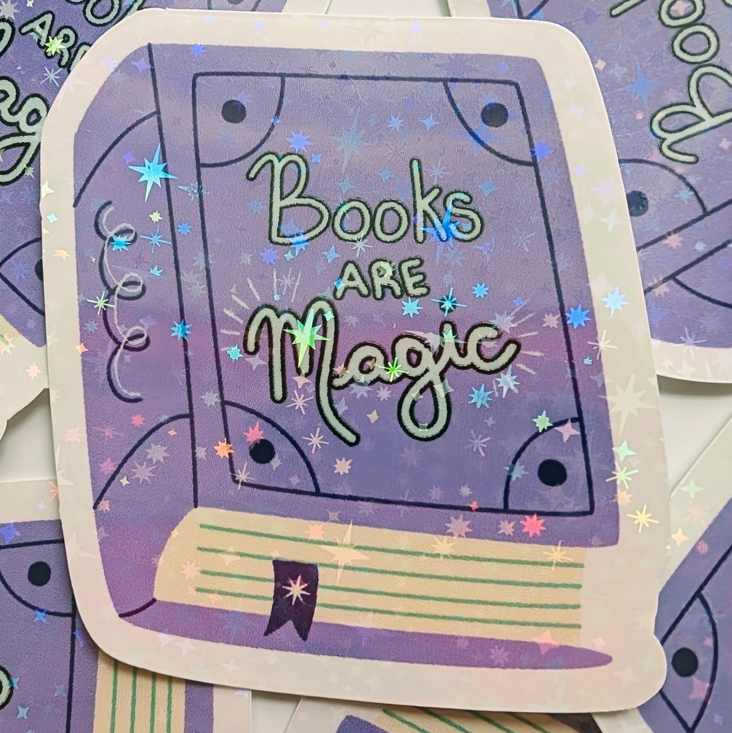 Books are Magic Holographic Sticker