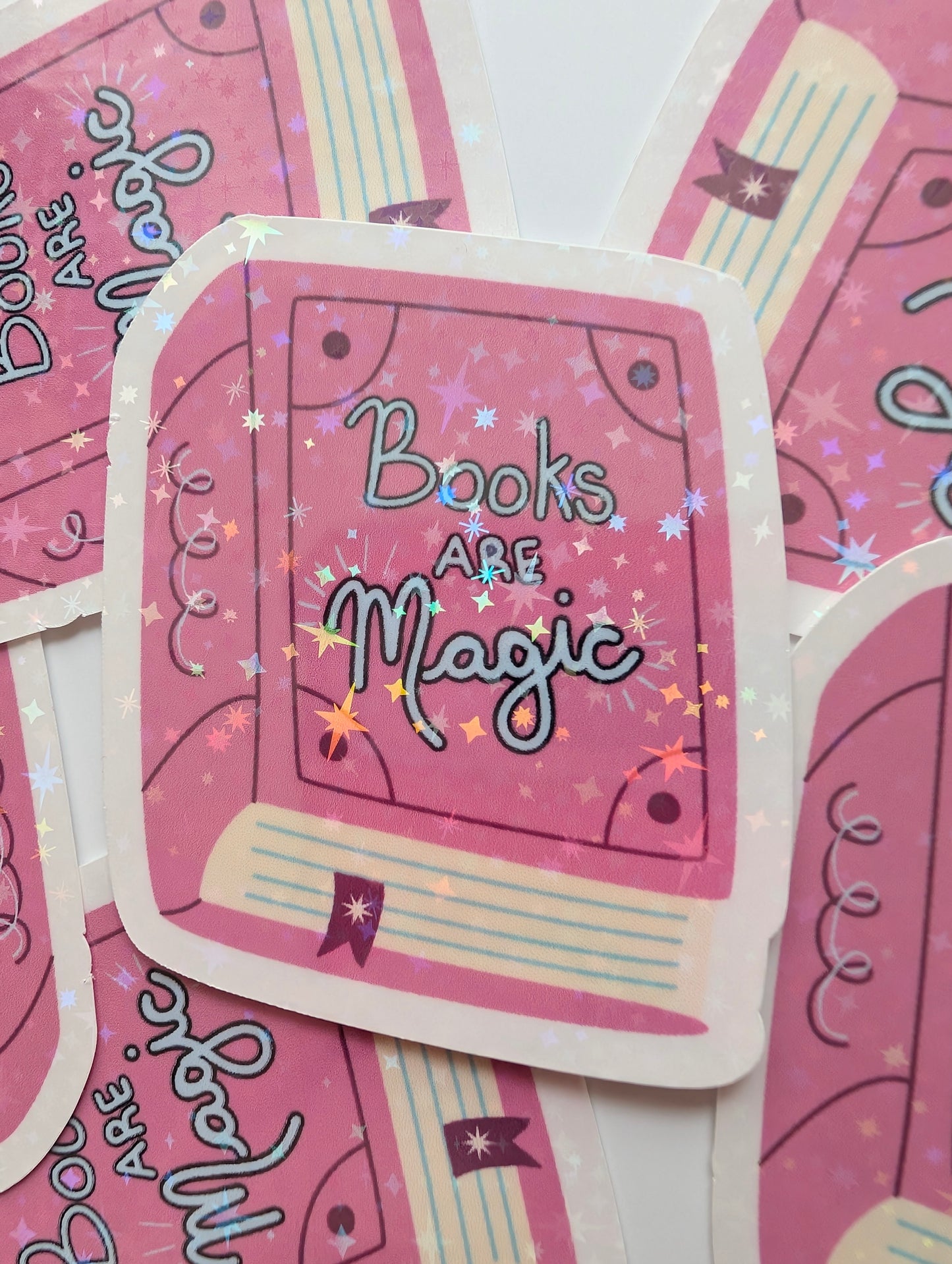 Books are Magic Holographic Sticker