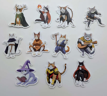 11 dnd class cat stickers