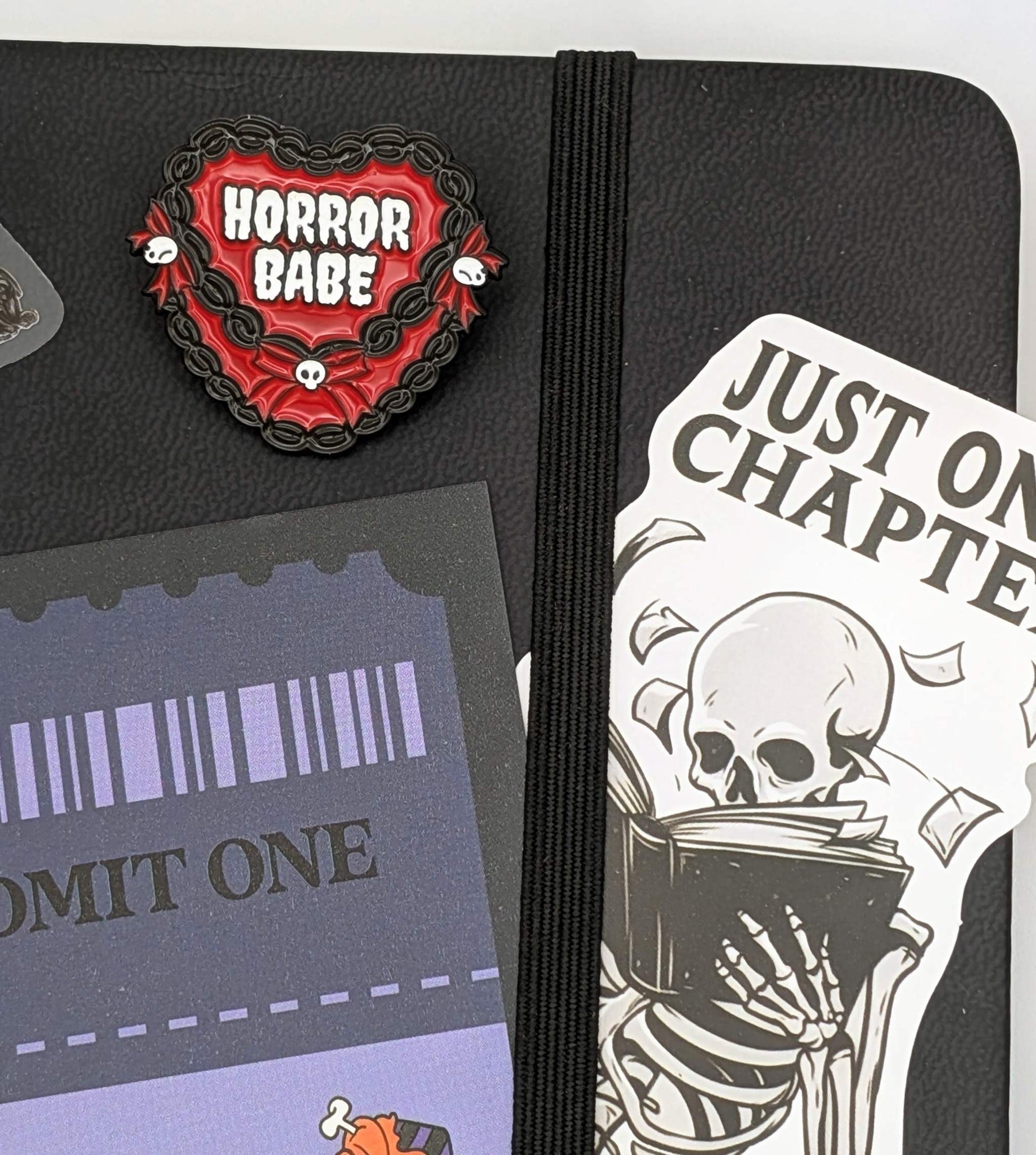 close up of horror babe pin