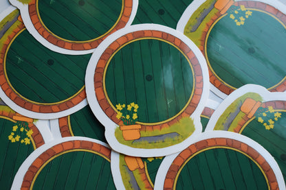 Fantasy Cottage Door Sticker
