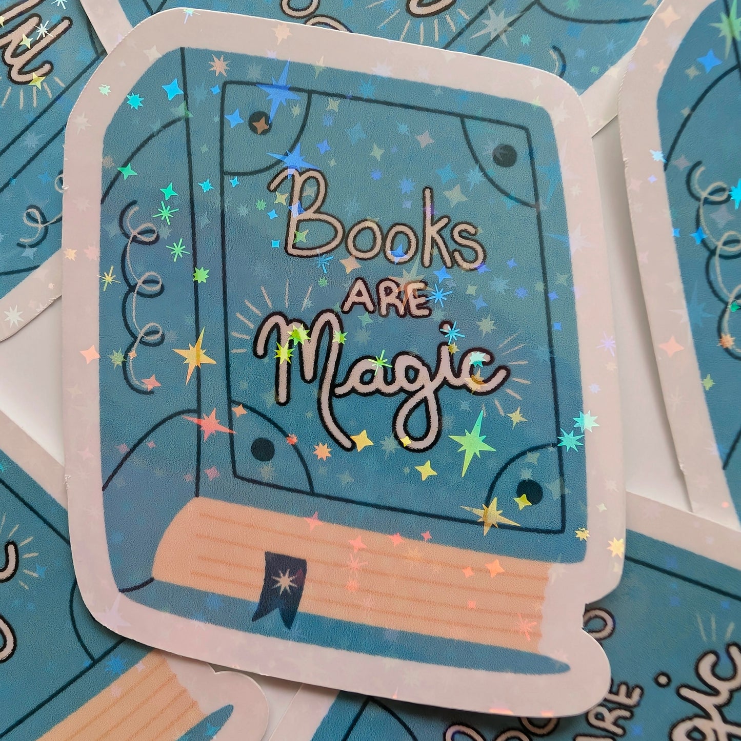 Books are Magic Holographic Sticker