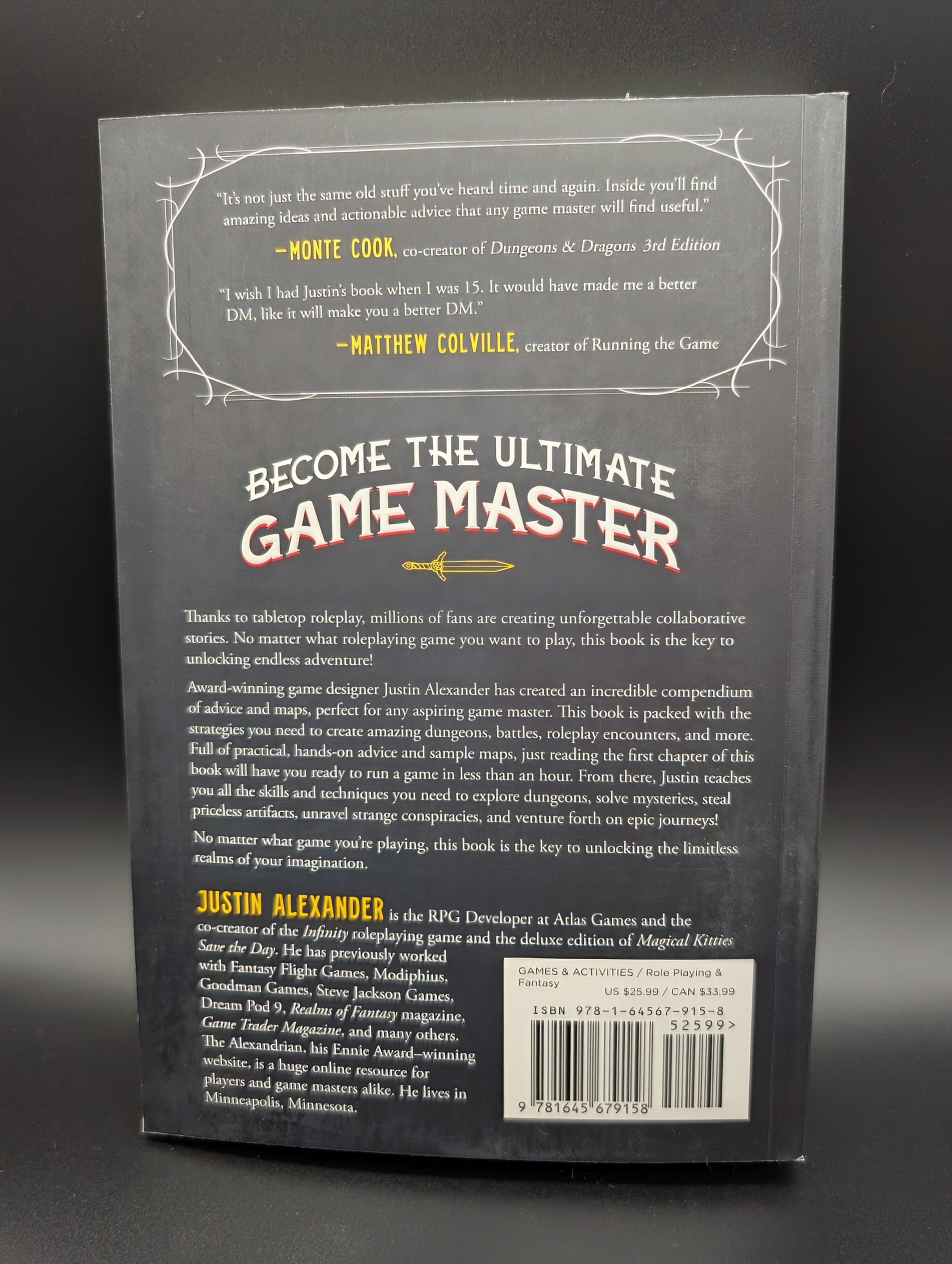 so you want to be a game mast back cover