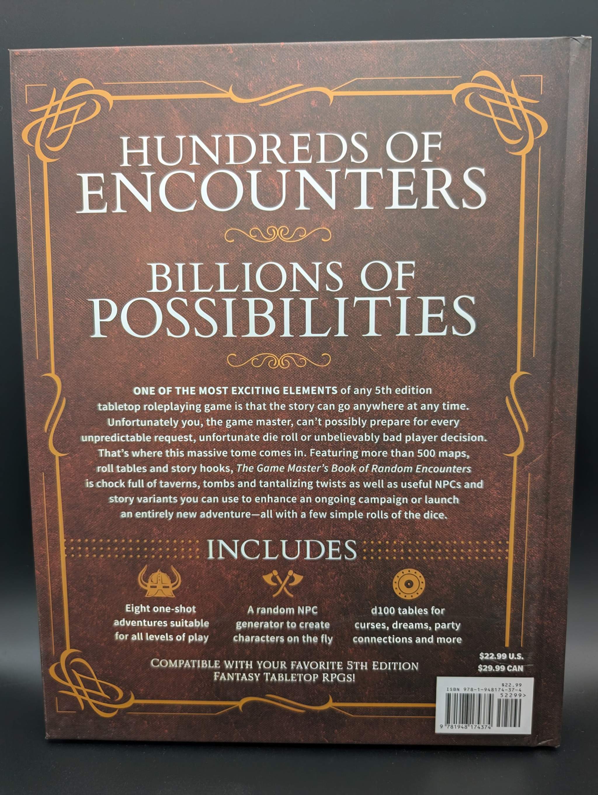 The Game Master's Book of Random Encounters back cover